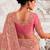 Ethnic pink multi work  viscose tissue saree with unstitched blouse