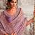  levender multi thread work  viscose tissue saree with unstitched blouse