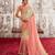  pink shaded resham & zari embroidery  viscose tissue saree with unstitched blouse