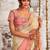  pink shaded resham & zari embroidery  viscose tissue saree with unstitched blouse