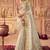  off white multi thread work  viscose saree with unstitched blouse