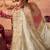  off white multi thread work  viscose saree with unstitched blouse