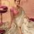  off white multi thread work  viscose saree with unstitched blouse