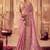 baby pink resham & zari embroidery  viscose saree with unstitched blouse