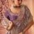  dusty onion pink multi work  viscose saree with unstitched blouse