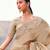 Kanjivaram beige multi work tissue silk saree with unstitched blouse