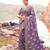  purple multi thread work tissue silk saree with unstitched blouse