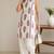 White elegant floral printed kurta set with contemporary styling & effortless charm