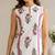 White elegant floral printed kurta set with contemporary styling & effortless charm