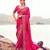 Light weight rani multi work  satin silk saree with unstitched blouse