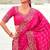 Light weight rani multi work  satin silk saree with unstitched blouse