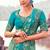 Fashionable sky blue shaded multi thread work  bagalpuri tissue sik saree with unstitched blouse