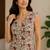 Beige color floral printed sleeveless mini dress
