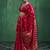 Rani pink satin silk blend saree with gold zari buti