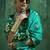 Teal green satin silk blend saree with gold zari buti