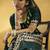 Datk teal green satin silk blend saree with gold zari buti