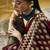 Maroon satin silk blend saree with gold zari buti