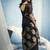 Black linen silk blend saree with gold zari border & floral woven pallu