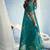 Teal blue linen silk blend saree with gold zari border & floral woven pallu