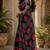 Black linen batik print digital print bollywood saree