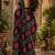 Black linen batik print digital print bollywood saree