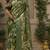Mahendi green linen floral motifs digital print bollywood saree