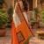 Multicolor linen floral digital print bollywood saree
