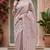 Pastel lavender linen batik print digital print bollywood saree