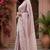 Pastel lavender linen batik print digital print bollywood saree