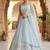 Sky Blue Georgette Zari & Sequin Embroidered Lehenga Choli with Net Dupatta