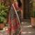Black linen kalamkari digital print bollywood saree