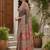 Chocolate brown linen plain digital print bollywood saree