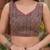 Chocolate brown linen plain digital print bollywood saree