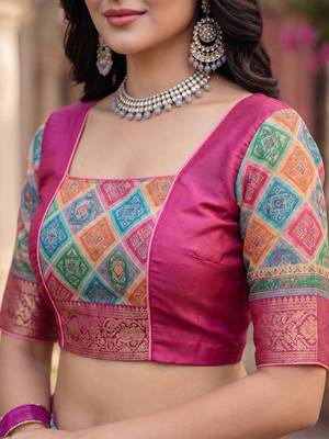 Multicolor linen rangcut digital print bollywood saree 5