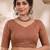 Beige linen madhubani digital print bollywood saree