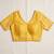 White & yellow linen shibori striped digital print bollywood saree