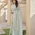 Women pista linen silk blend handloom saree