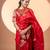 Women maroon Art silk handloom saree