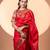 Women maroon Art silk handloom saree