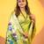 Women mehndi Art silk handloom saree