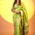 Women mehndi Art silk handloom saree