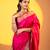 Women pink Art silk handloom saree