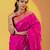 Women pink Art silk handloom saree