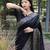Women skye blue Art silk handloom saree