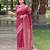 Women pink Art silk handloom saree