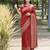 Women red Art silk handloom saree