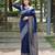 Women blue Art silk handloom saree
