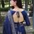 Women blue Art silk handloom saree