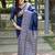 Women blue Art silk handloom saree