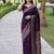 Women wine Art silk handloom saree
